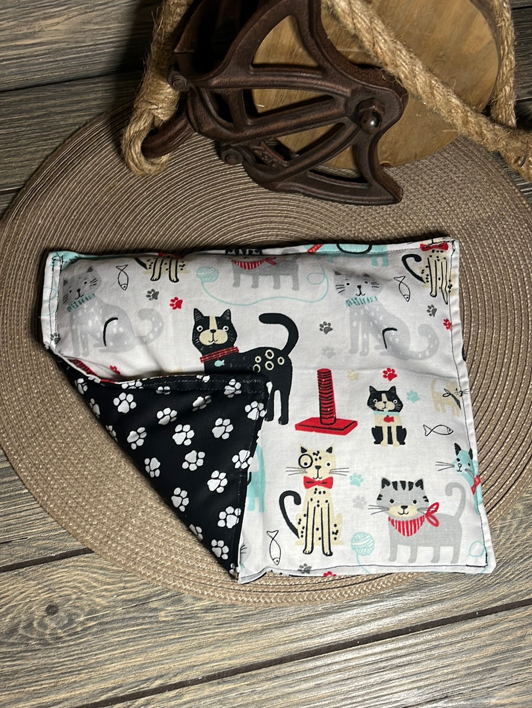 Heat Therapy Rice Bag, The Neddy Junior, Cats and Paws