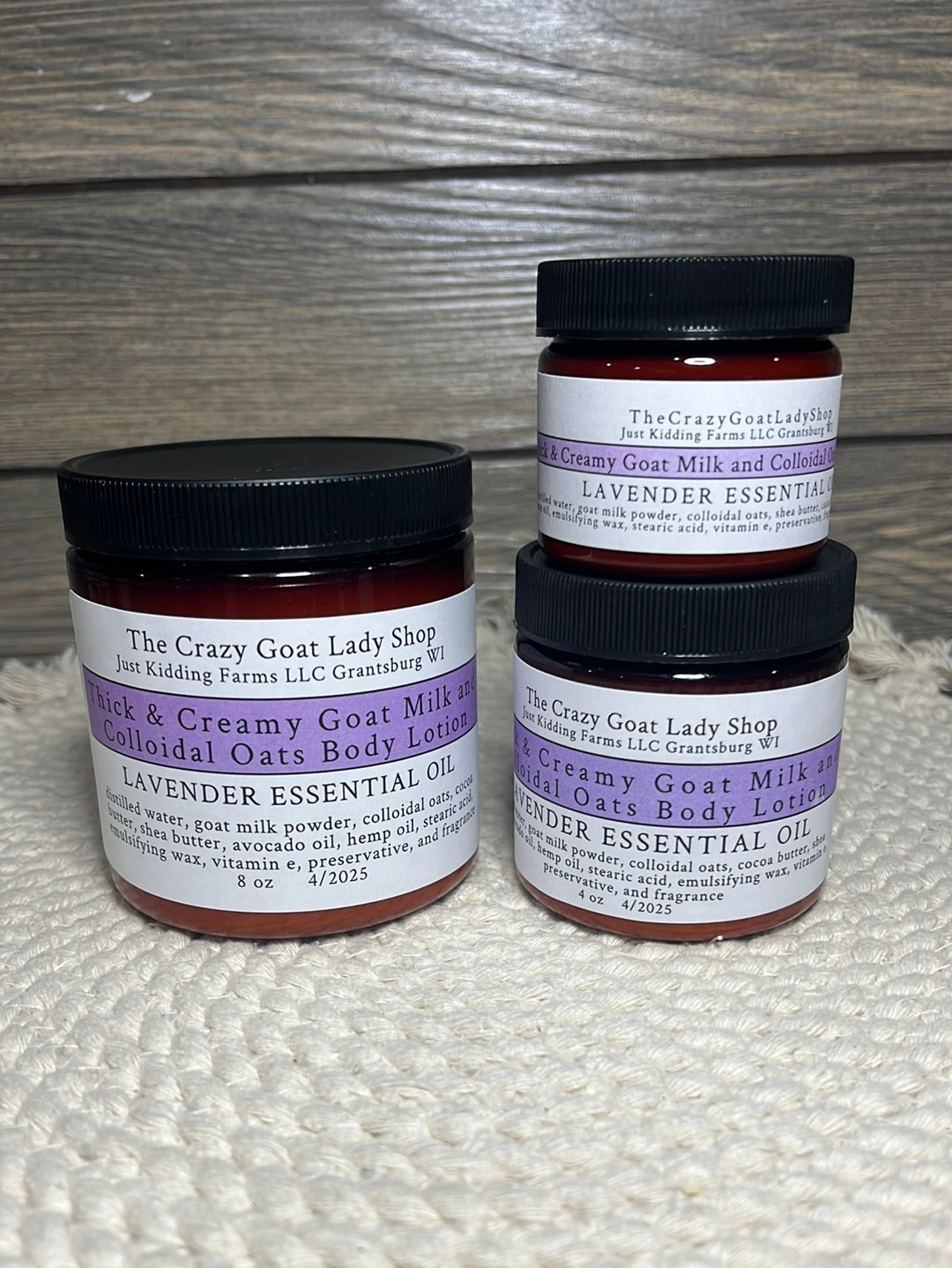 Thick & Creamy Goat Milk and Colloidal Oatmeal Body Lotion ~ LAVENDER ESSENTIAL OIL