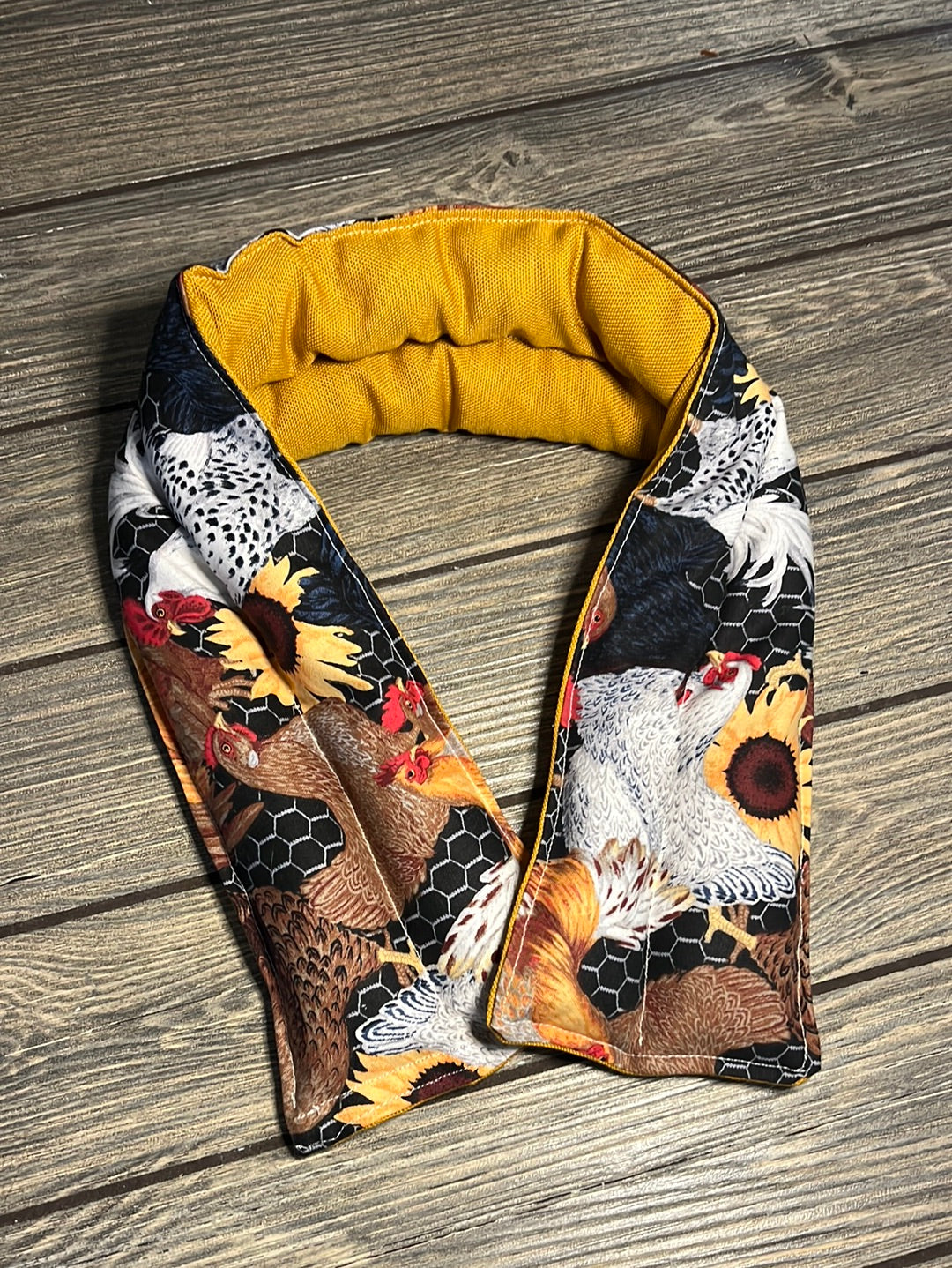 Heat Therapy Rice Bag, EmJ Neck Wrap, Chicken/Sunflowers
