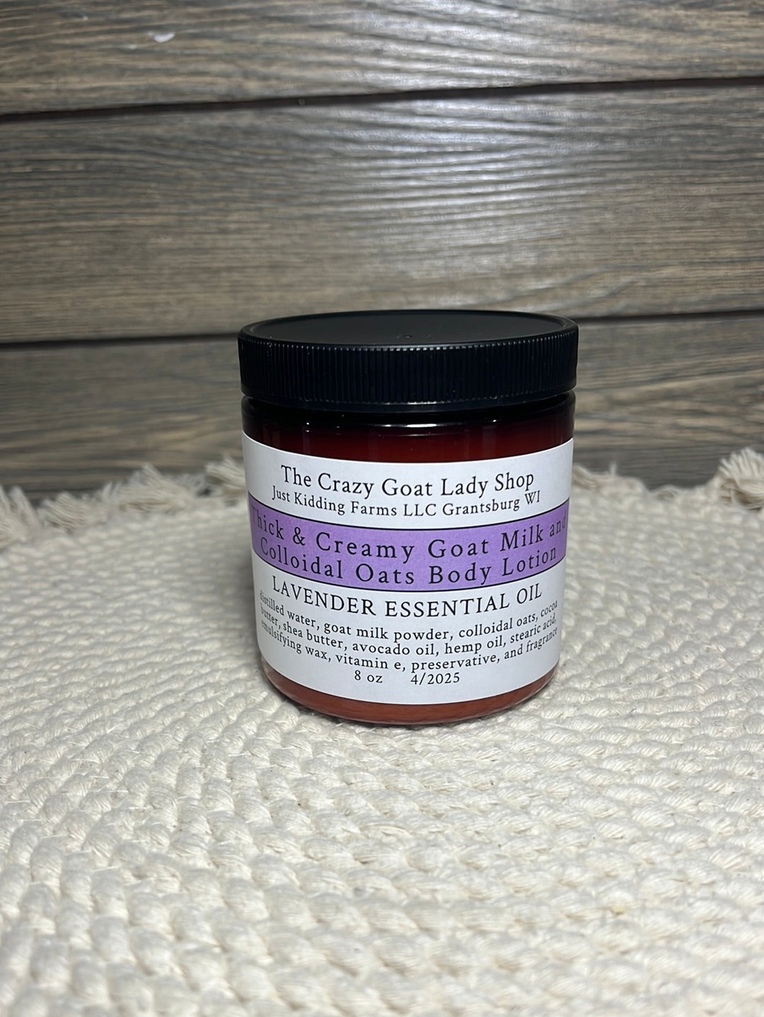 Thick & Creamy Goat Milk and Colloidal Oatmeal Body Lotion ~ LAVENDER ESSENTIAL OIL