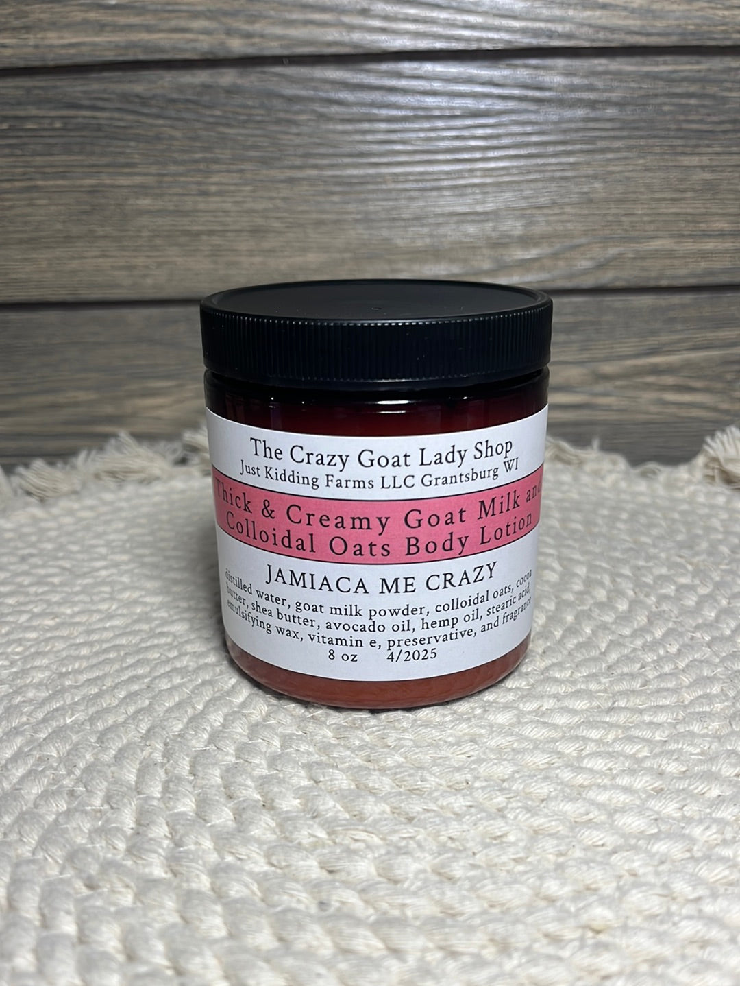 Thick & Creamy Goat Milk and Colloidal Oatmeal Body Lotion ~ Jamaica Me Crazy