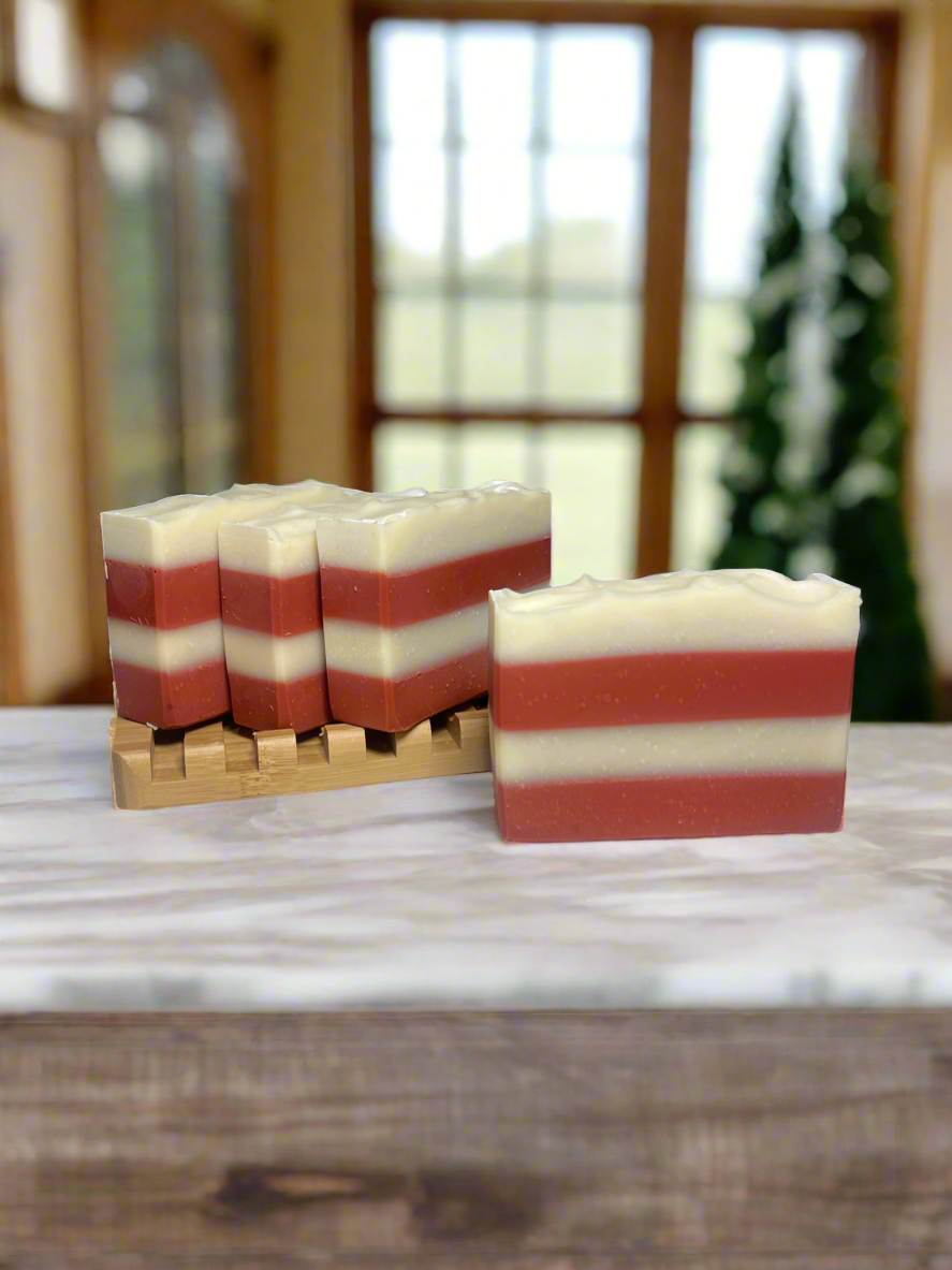 Tallow Soap, Peppermint Candy Cane